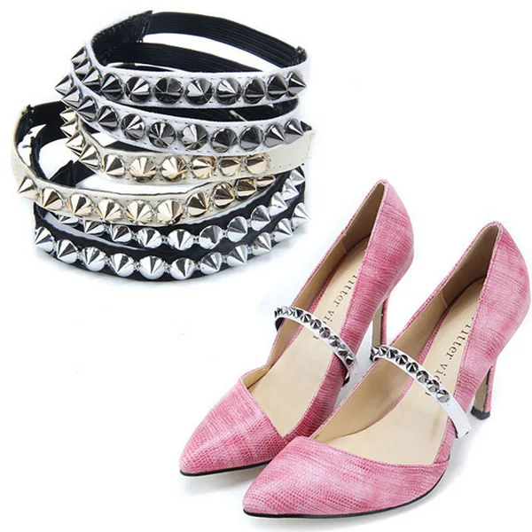 Punk style Shoe Straps Laces Band for holding loose high heeled shoes