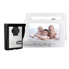 ENVÍO LIBRE Apartamento Nuevo 7 “Pantalla a Color de Vídeo Teléfono de Puerta de Intercomunicación Sistema de 2 Monitores + 1 Cámara A Prueba de agua En la Acción