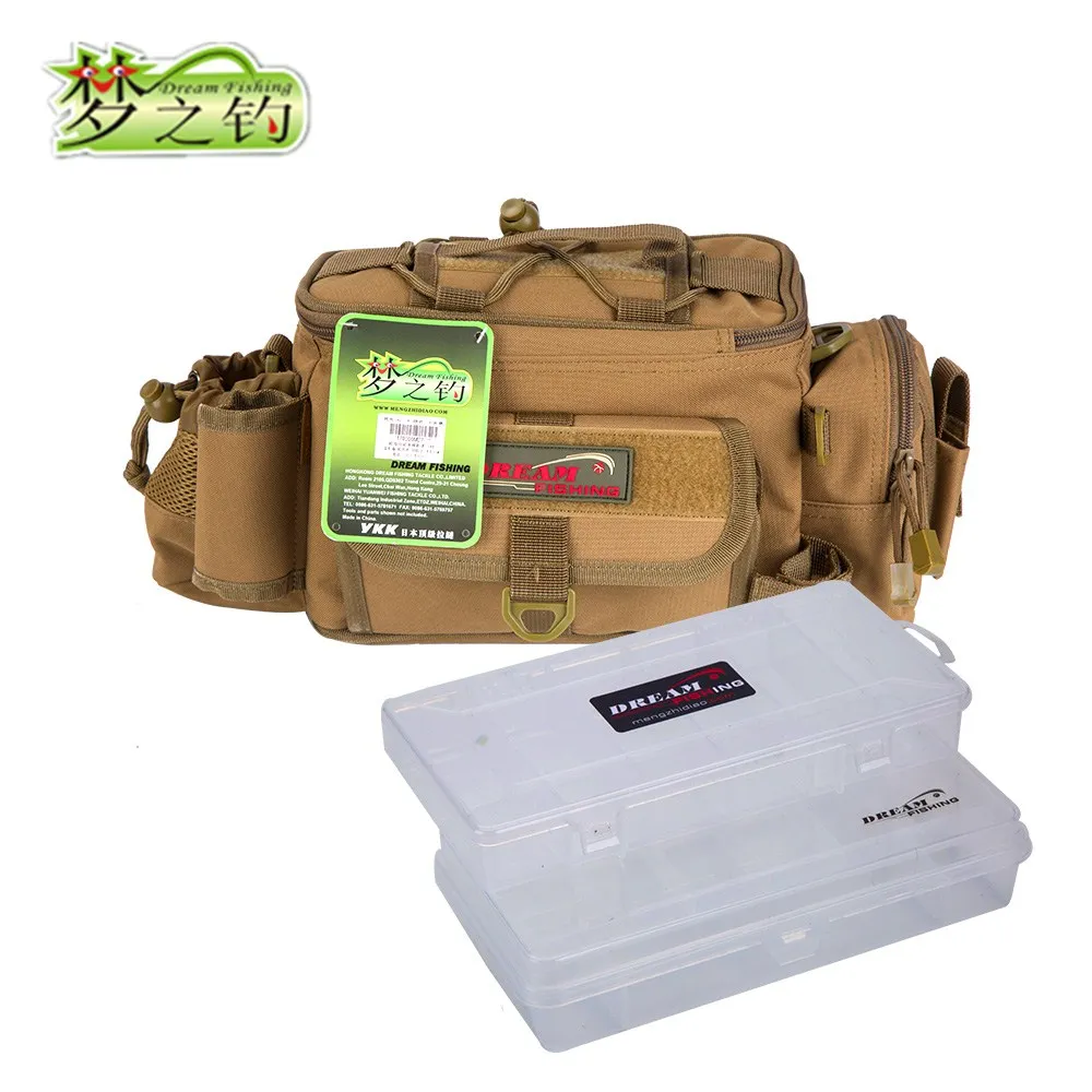 

Dream Fishing Multifunctional Fishing Bag Large Capacity 37*11.5*16cm 1200D Waterproof Nylon Fishing Tackle Bag Lure Bagpack