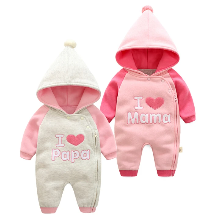 

New 2017 Baby Winter Romper cotton-padded One Piece Newborn Baby Girl Warm Jumpsuit Autumn Fashion baby's wear Kid Climb Clothes