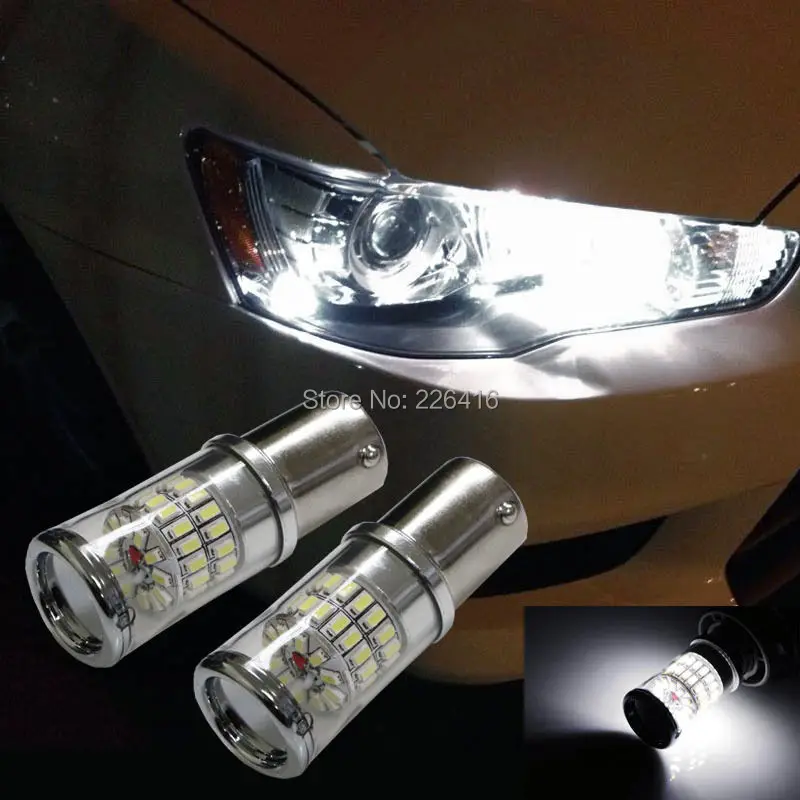 2x Bright White 48 SMD Reflector LED DRL Driving Daytime Running Day Fog Lamp Light For