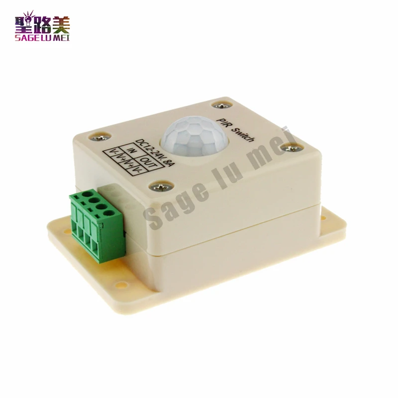 DC12-24V 8A PIR Switch LED Light Infrared Motion Sensor for 5050 3528 led strip lamp lighting automatic controller onoff | Освещение