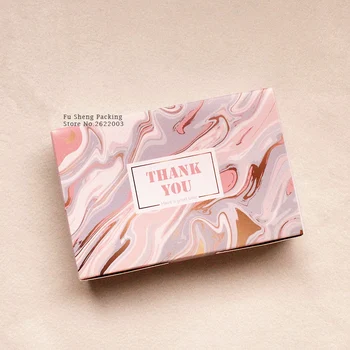 

ize Retail Pink marble Cake Box Cupcake Gift Bakery Macaron Pastry Cookies Packaging Paper Boxes 50pcs/lot