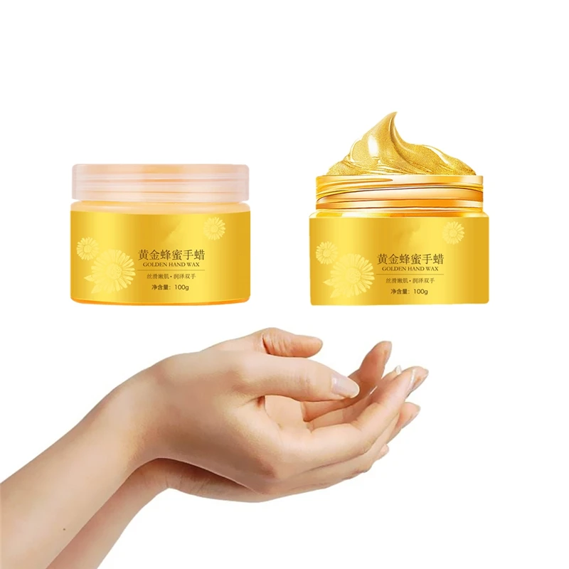 

Love Thanks 24K Gold Hand Wax Milk Cream Paraffin Whitening Nourish Moisturizing Hydrating Remove Dead Skin Hand Mask 100g