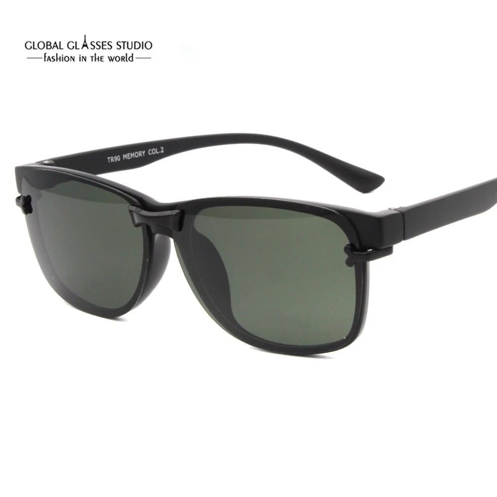 Ультра легкие магнитные поляризованные солнцезащитные очки клип последний дизайн солнцезащитные очки модные очки F5117 - Цвет линз: Black Temple Matt