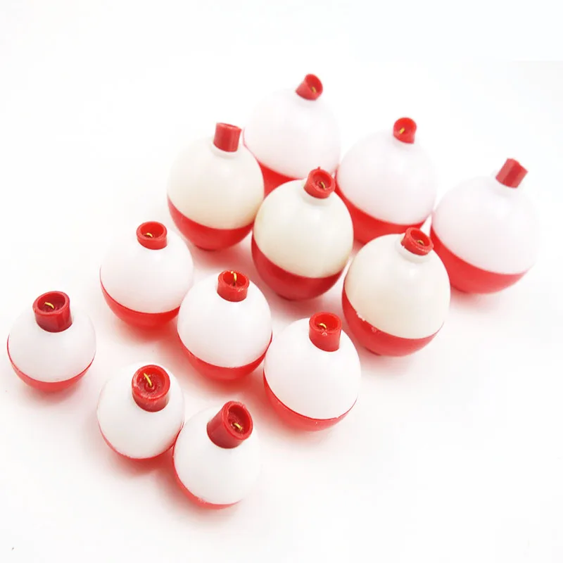 Shared With Fish 12pcsPlastic Fishing Float Ball Diameter 1inch 1