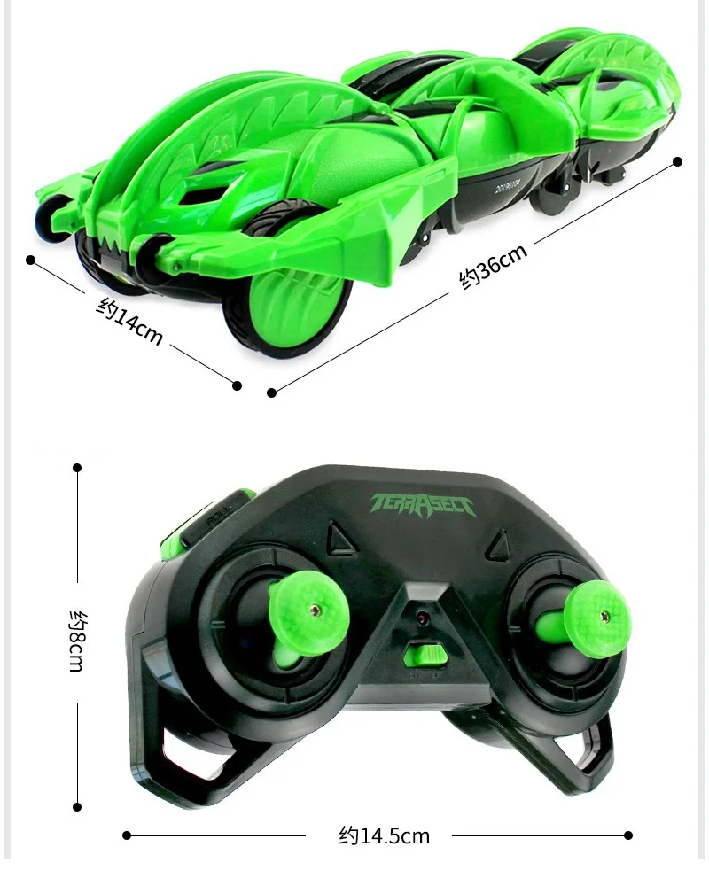 Новейший зеленый ABS Terrasect пульт дистанционного управления 2,4 Ghz трансформирующийся автомобиль ролл флип деформация наружные игрушки