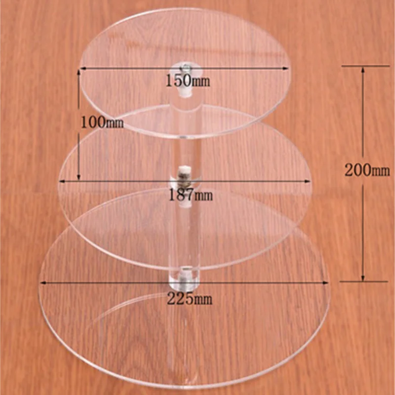 3/4/5 уровней чистые полировщики акрила инструменты для тортов кондитерские изделия Стенд круглые чашки кекс держатель одежда для свадьбы, дня рождения события Sugarcrafts д Дисплей стенд