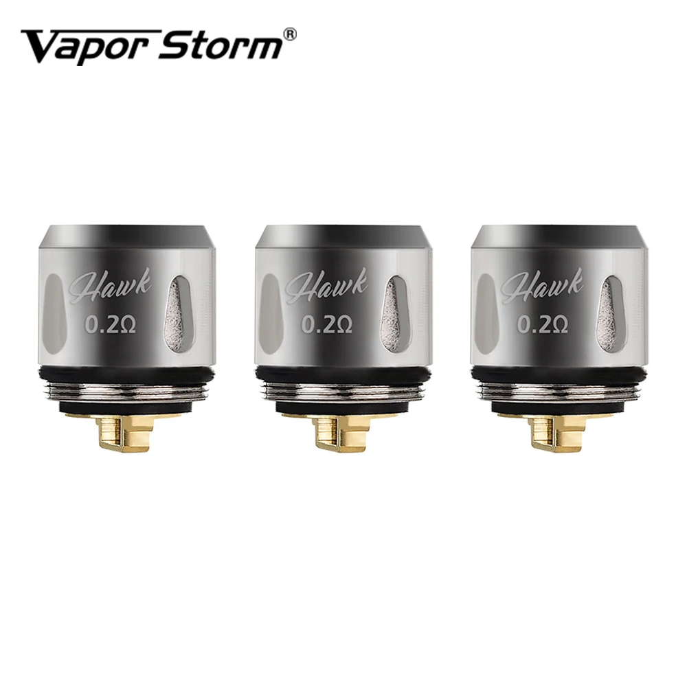 

Original 3pcs/pack Vapor Storm Hawk Replacement Coil with 0.2ohm Coil Head for Vapor Storm Hawk Tank Vape Vaporizer