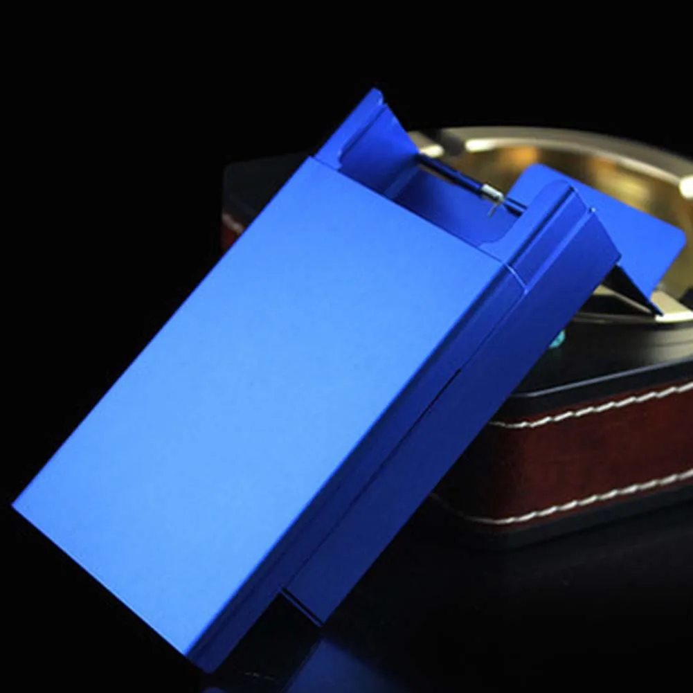 

1 Pcs Aluminum Cigarette Packaging Box Cover Slide 20 Thin Cigarette Box 2430 5 COLOR Size 90*60*27mm Cigarette Case