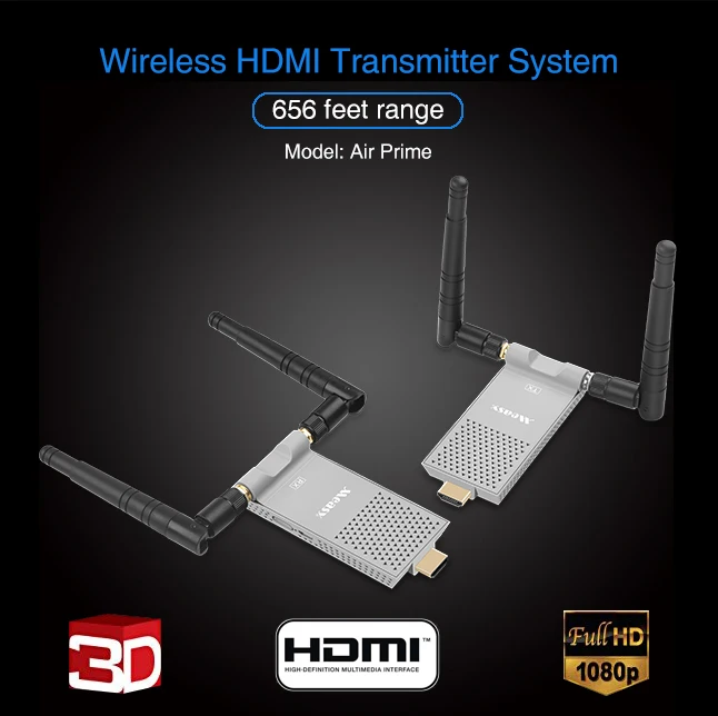 Air Prime 200 M/656FT 5,8 GHz беспроводной Wi-Fi HDMI аудио видео удлинитель передатчик Отправитель приемник комплект с ИК-петлей