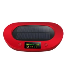 Moda Carro Purificador de Ar Ânion umidificador Carro Solar Preto Branco Vermelho Duplo Modo de Carga Quatro Display LED Ventilador Silencioso de Purificação