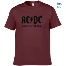 Новинка, Camisetas, AC/DC, рок-группа, футболка, мужская, ACDC, черная, с графическим принтом, футболки, повседневная, с круглым вырезом, хип-хоп, короткий рукав, хлопок, Топ