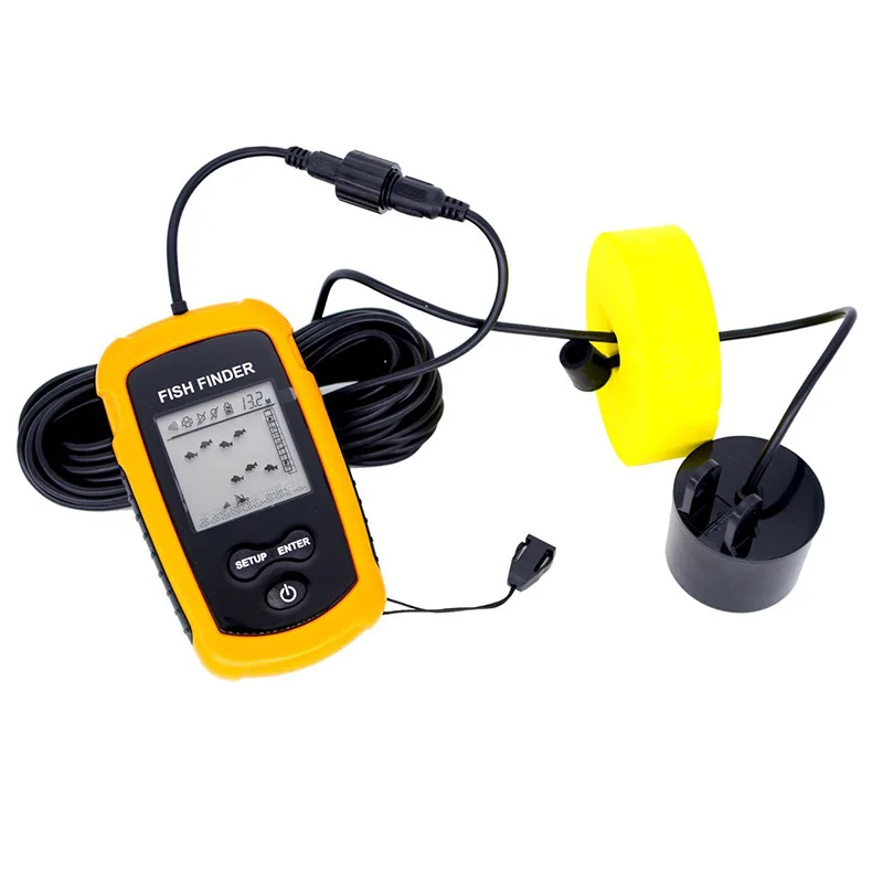 Portable Fish Finder Echo Sounder Fishing Fishfinder Wired Sonar Sensor Alarm Transducer Deeper Underwater Hunting Camera | Спорт и