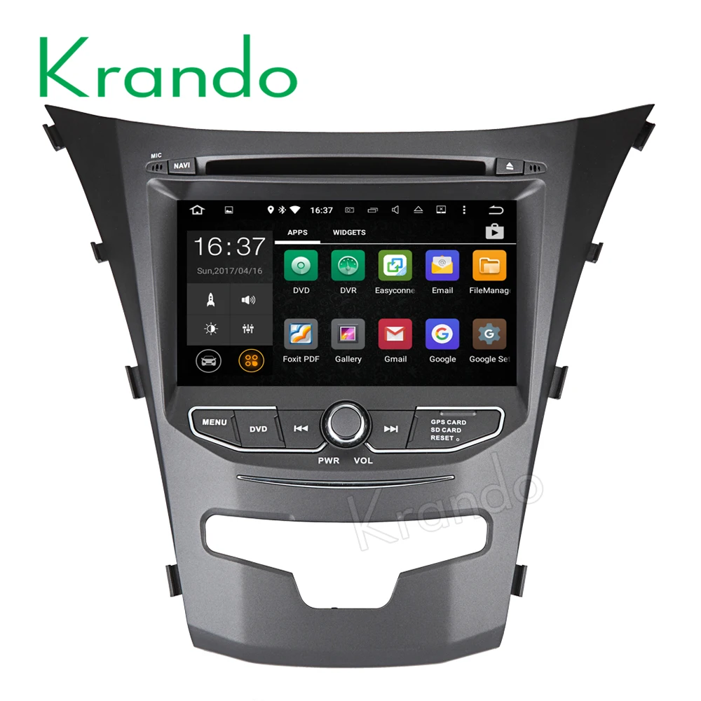Krando 7 &quotAndroid 1 Автомобильная навигационная и мультимедийная система для Ssangyong Korando