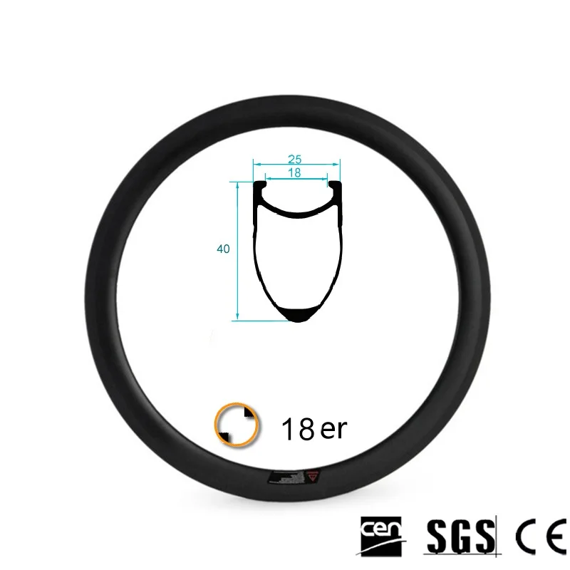 Carbon BMX Rim 18 Inch Mini Carbon Rim 355 25x40mm Clincher Rim Folding