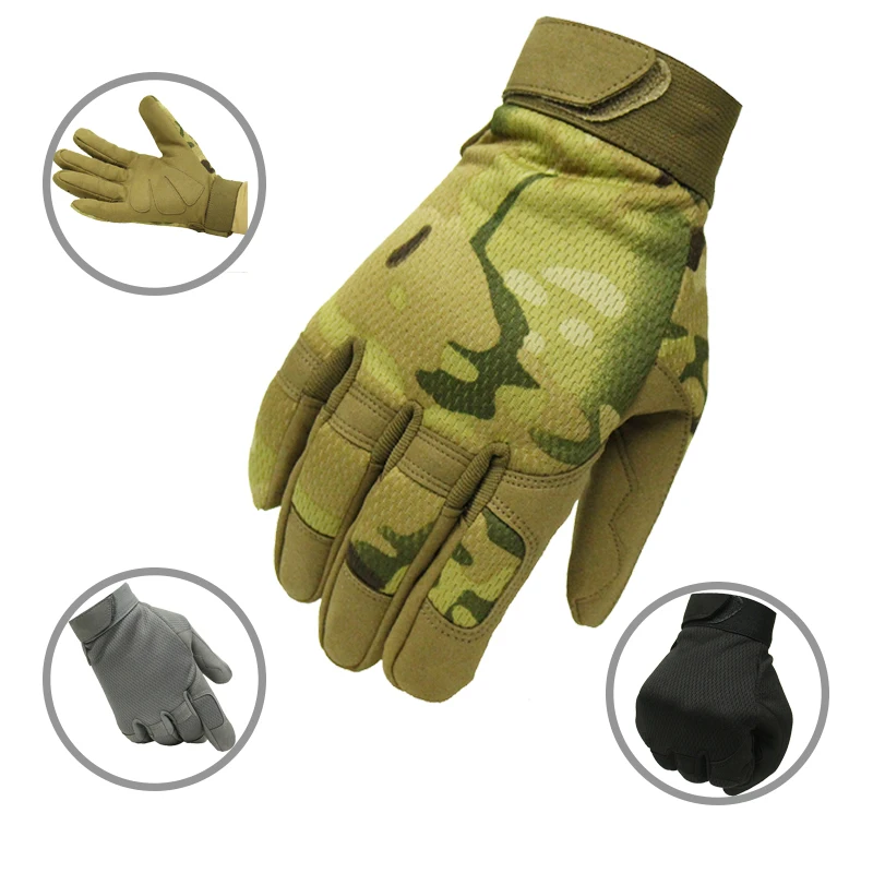 

Army Camouflage Tactical Gloves Men Breathable Multicam Paintball Military Gloves Bicycle Shoot Full Finger Gloves
