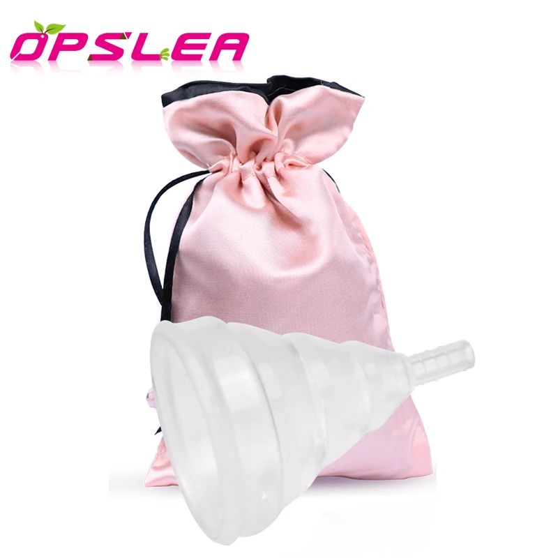 Collapsible Menstrual Cup Medical Grade Silicone Reusable Feminine