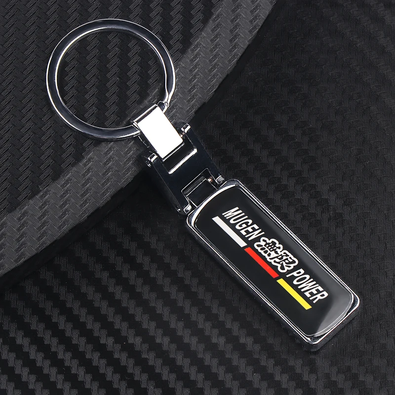

For HONDA Civic Accord S2000 CR-V Car Styling 3D Metal MUGEN POWER Key chain car accessories Men Wallet backpack key chain
