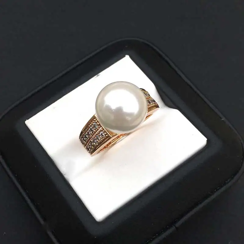 CSJ, дизайн, жемчужные кольца, круглые 12 мм, белые жемчужные бусы, большие кольца для женщин, вечерние, роскошные