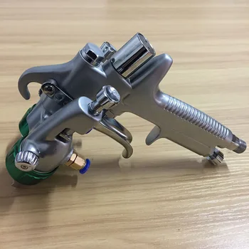 

SAT1189 professional air paint double nozzle spray gun 1.3 stainless steel nozzle chrome paint high pressure pneumatic sprayer