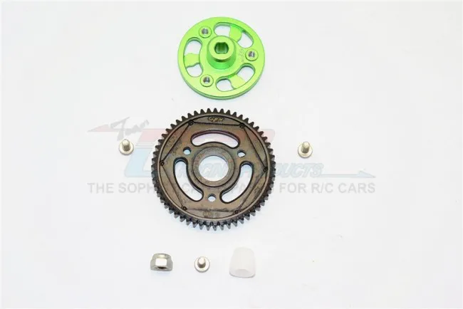 1/10 осевой SCX10 II 90046 сплав SPUR GEAR адаптер + стальная шестерня 55 T-1 комплект SSCX21555T |