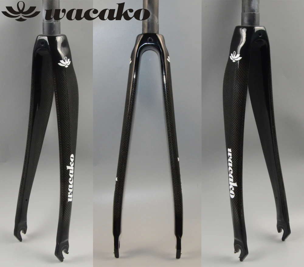 wacako full Carbon Fork New Style Road Bike Fork Bicycle Parts 1 1/8