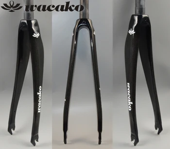 

wacako full Carbon Fork New Style Road Bike Fork Bicycle Parts 1-1/8 700c 413g 3k Finish Cycling Accessories 28.6mm