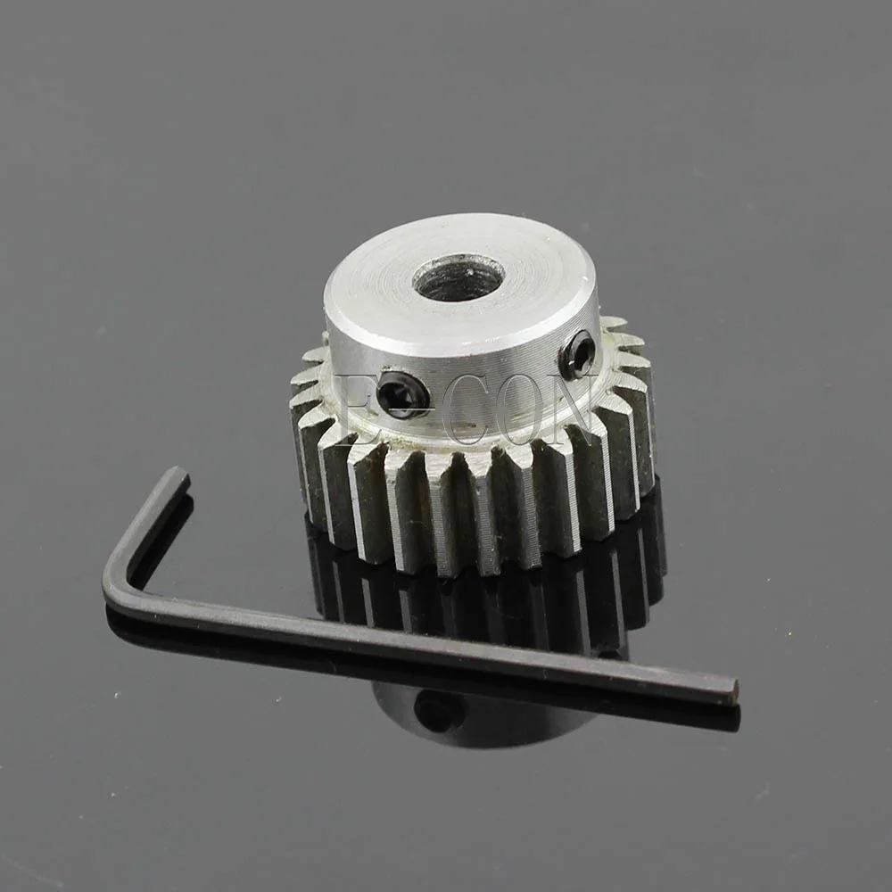 1 piezas 1M25T 5mm/6mm/6,35mm/7mm/8mm/10mm /12mm/14mm/15mm/16mm/12,7mm orificio 25 dientes módulo 1 tornillo superior de la rueda del engranaje del Metal del Motor