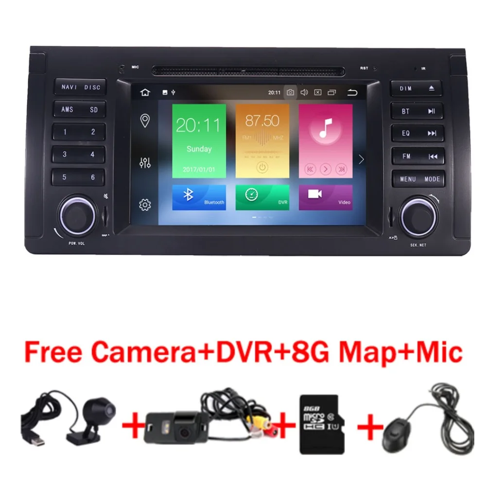 Android 9,0 автомобильный dvd-плеер для BMW E53 android gps E39 X5 Wifi 4G Quad 1024X600 BT Радио RDS USB SD камера+ DVR