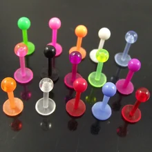 5 шт./лот 8 мм длина мягкий из гибкого биопласта Спайк нос кольцо губы кольцо серьги на козелок пирсинг ювелирные изделия