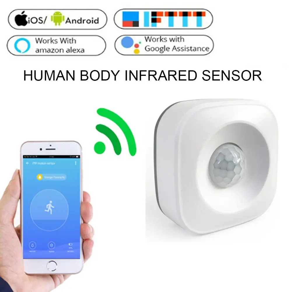 

WIFI Human Body Infrared Sensor Switch Wireless PIR Motion Sensor Detector Anti Theft System Support IFTTT Wifi Video Camera