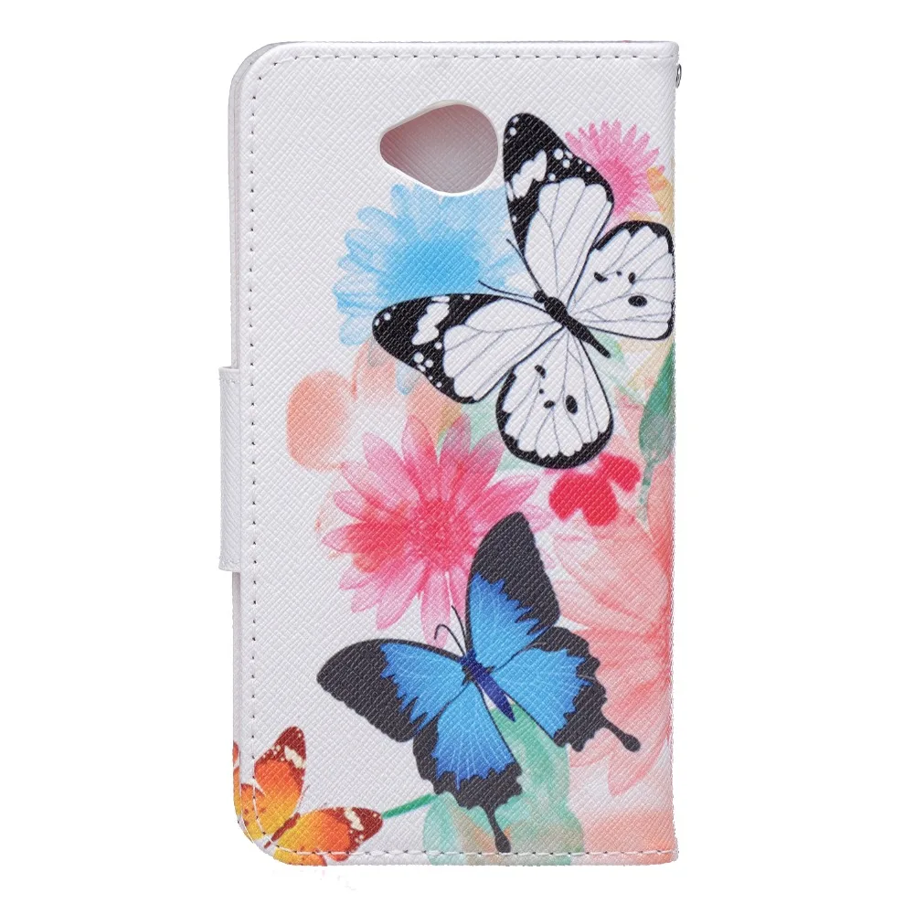 

For fundas Microsoft Lumia 650 Case Flip Wallet PU Leather Butterfly Flower Painted For Microsoft Nokia Lumia 650 Case Cover