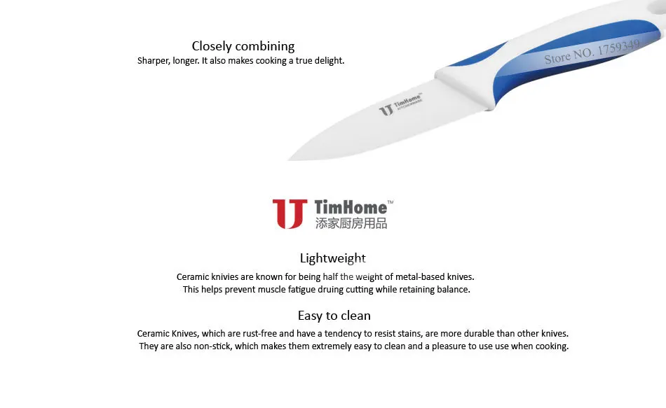 Timhome 3-дюймовый нож для очистки овощей Керамика нож, нож для фруктов
