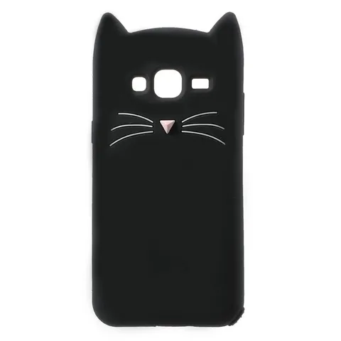 Samsung Galaxy J3 J5 J7 2016 A5 2017 S6 S7 Edge S9 Plus Case Cute 3D Beard Cat Ears Cartoon Soft Silicone Phone Back Cover