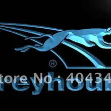 LG196-собака породы борзая автобус путешествия светодиодный неоновый свет знак