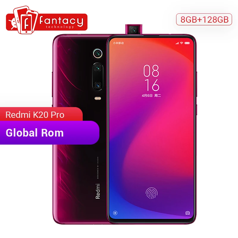 Xiaomi Redmi K20 Pro с глобальной прошивкой, 8 ГБ ОЗУ, 128 Гб ПЗУ, восьмиядерный смартфон Snapdragon 855, 6,39 дюймов, AMOLED, камера 48 МП, 4000 мАч