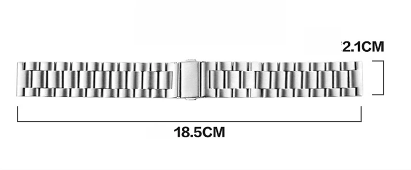 Универсальный браслет 16 мм, 18 мм, 20 мм, 22 мм, 24 мм для samsung gear S3 Classic/S3 Frontier/galaxy watch, регулируемый ремешок из нержавеющей стали