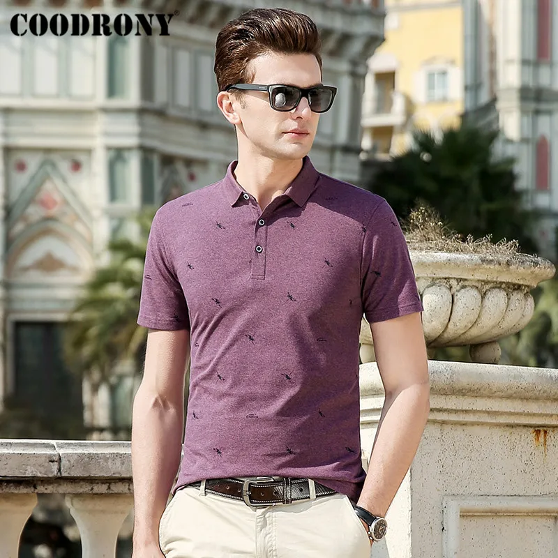 COODRONY летняя Уличная Повседневная мужская футболка мягкая хлопковая Футболка мужская модная дизайнерская футболка с коротким рукавом мужская одежда S95060