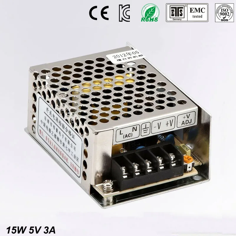 

5V 3A MS-15-5 MINI led driver, mini switching power supply,min power switch,mini size smps with overload protectio