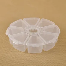 Mini 8 Grids Granos Del Arte Del Clavo Del Rhinestone Gems Almacenamientos Organizador Joyero Caja De Almacenamiento De Plástico Bricolaje Cajas Del Organizador de Maquillaje