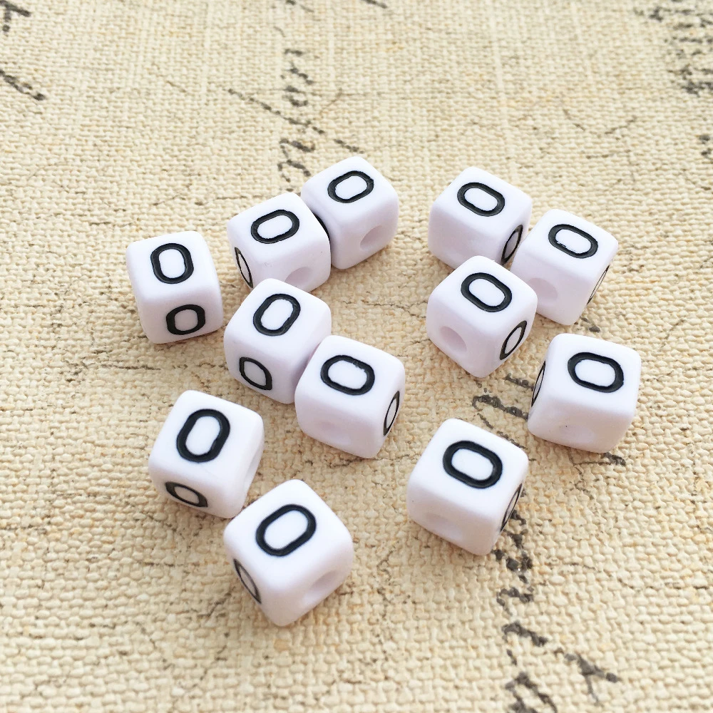 Unbekannt 1 sacchetto/100 pezzi 6 mm lettere dellalfabeto charm per perline per braccialetti Loom Bands 
