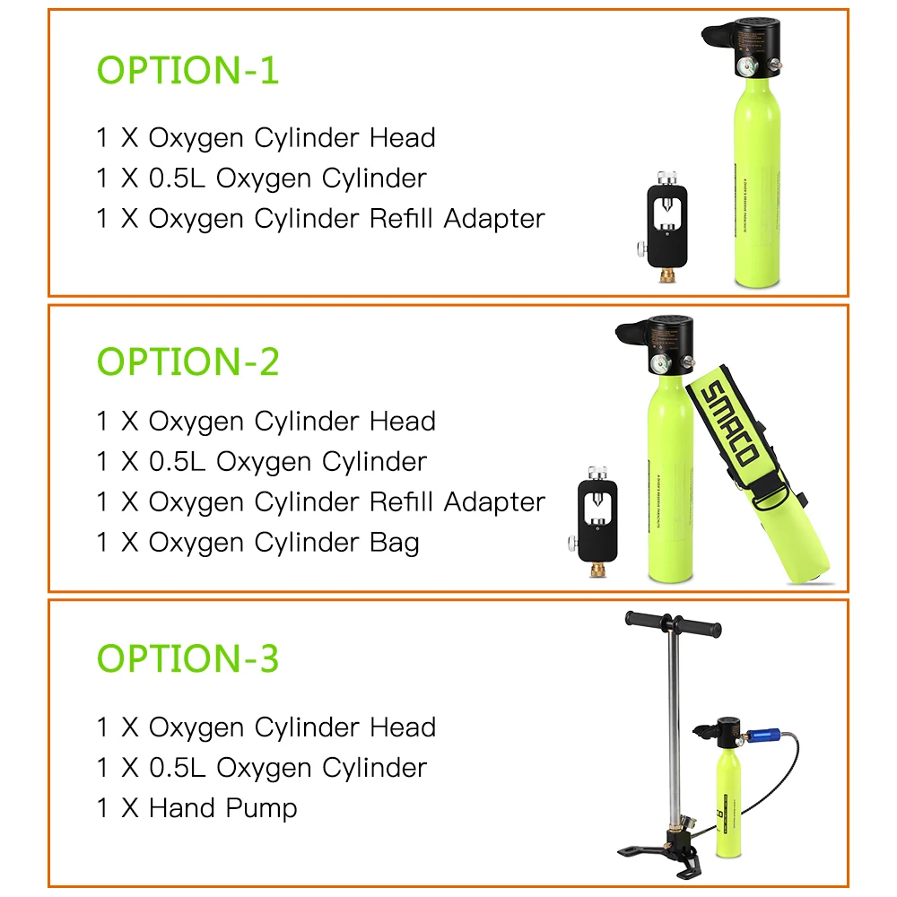0.5L кислородный баллон высокого давления воздушный насос для 0.5L Воздушный бак ручной насос оборудование для дайвинга