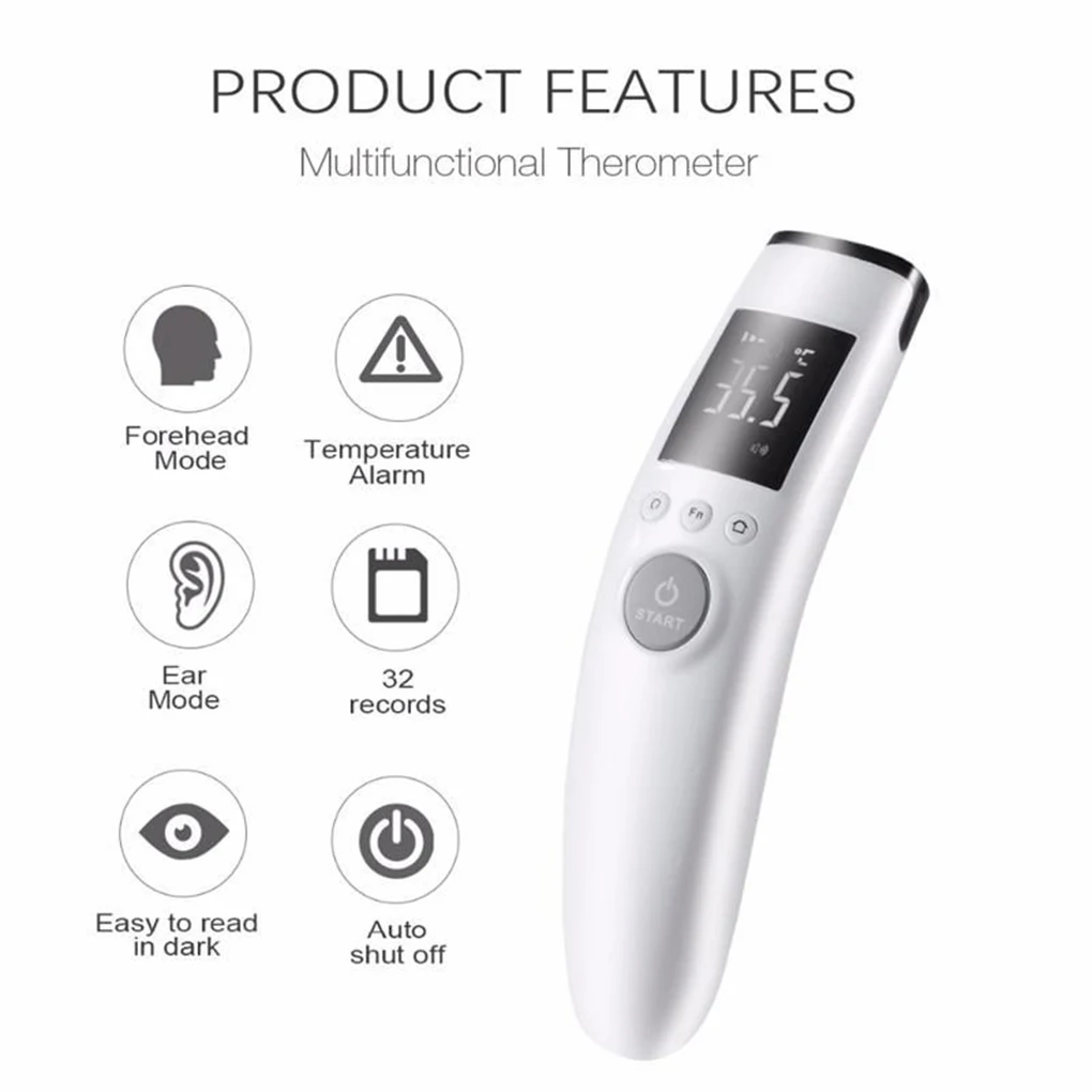 

High Quality Non-contact Adult Baby Electronic IR Forehead Thermometer Object Body Infrared Temperature Meter