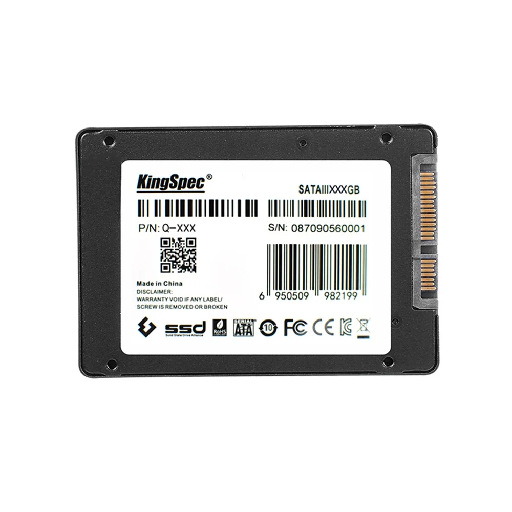Kingspec SATA3 SSD 90 Гб HDD 360 ГБ ssd 2 5 дюймов твердотельный накопитель SATA III 180 Внутренний