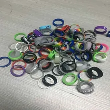 50Pcs free shipping Silicone Ring in kangertaike store e cigarette VAPE band for Beauty box mod/tank black red white blue color