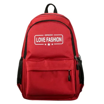 

Unisex Backpack Leisure Zipper Student Folding Couple Travel Bag fashion Solid college mochila mujer sac fe dos femme Black red