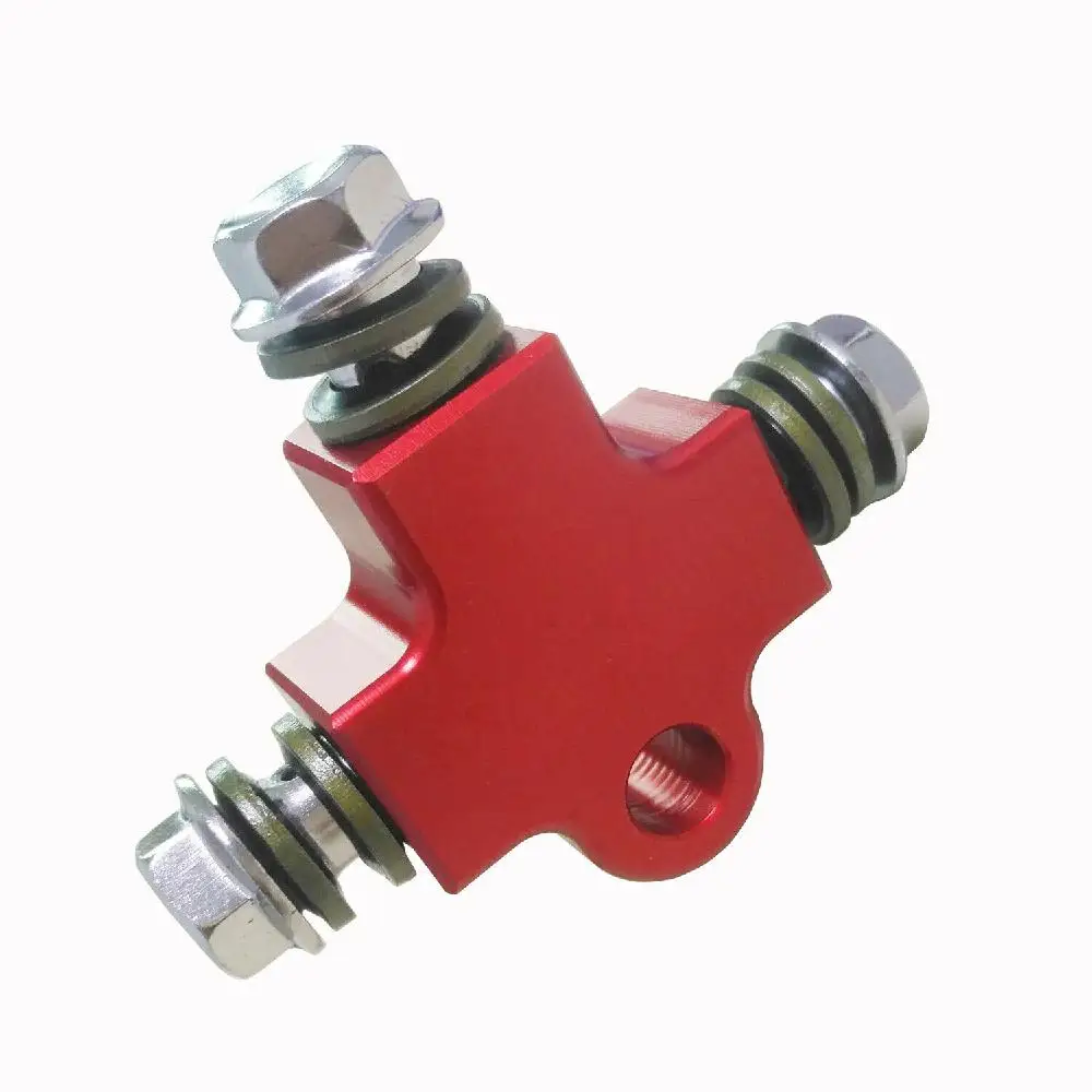

Universal Motorcycle Modified Hydraulic Brake Hose Line CNC Pipe Tee Connector Three-way tubingbracket Motorbike Accessories