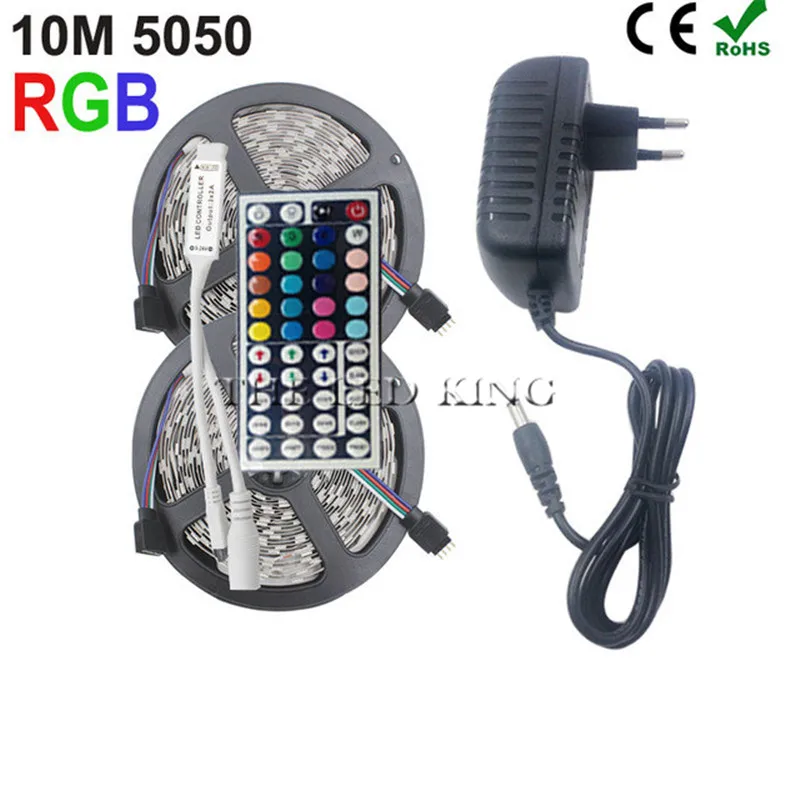 5 м RGB Светодиодная лента 5050 2835 SMD Водонепроницаемая IP20 IP65 60 светодиодов/м 12 В