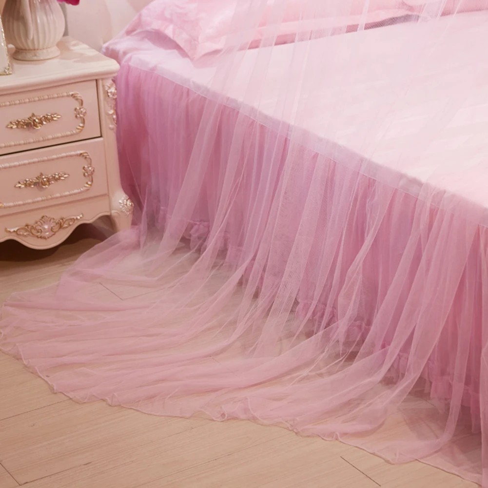 Pink Fur Baby Canopy Dome Bedding Princess Crib Mosquito Net Kids Baby Bed Canopy Tent Curtain Girls Room Decoration Canopy Baby